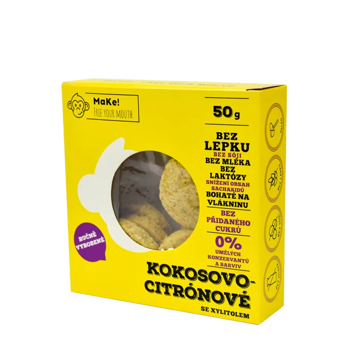 MaKe! Sušenky kokosové s citronem 50g